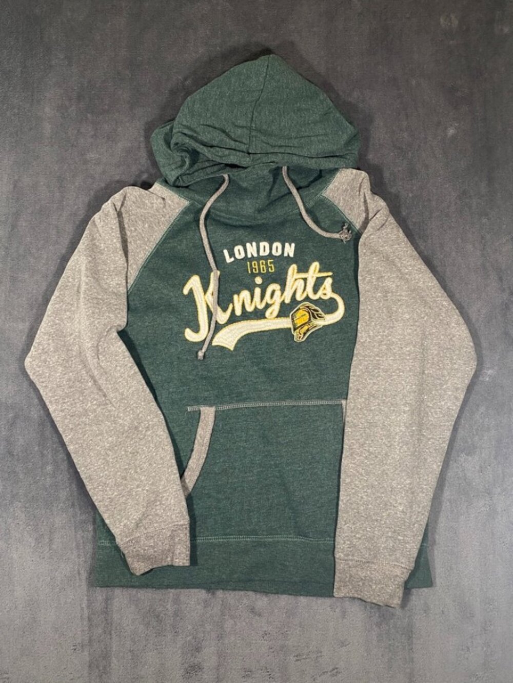 Campus Crew London Knights Men’s XL Hoodie Green Gray OHL Hockey